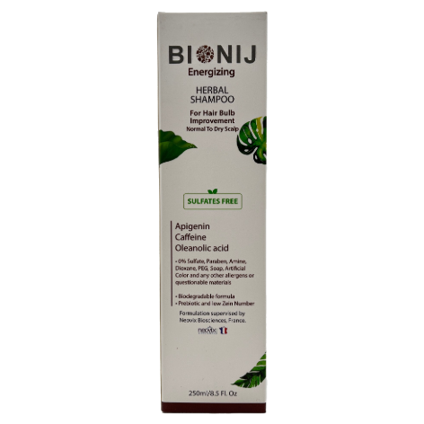 شامپوی گیاهی تقویت‌کننده پیاز مو برای پوست سر نرمال تا خشک بیونیج Bionij Energizing 